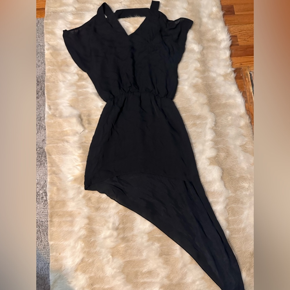 Mason Black Asymmetrical Dress